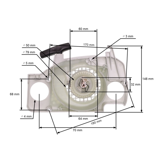Kompletní startér pro motorové pily Stihl MS170 2-MIX MS180 2-MIX (OEM 11300801807 11300802110)