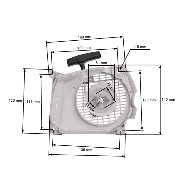 Kompletní startér pro motorové pily Stihl MS261 MS261C (OEM 11410802100)