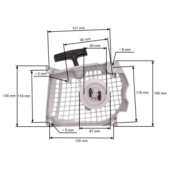 Kompletní startér pro motorové pily Stihl MS271 MS271 C MS291 MS291 C (OEM 11410802101)