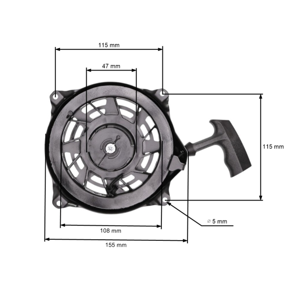 Kompletní startér pro motory Briggs & Stratton Troy Bilt TB230 Toro 20011 20020 Oregon 31-068 Rotary 12368 Lawn Boy 10316 (OEM 497680 498144)