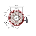 Kompletní startér pro motory Honda GX240 GX270 výkon 8,0 PS - 9,0 PS (OEM 28400ZE2W01ZA 28400ZE2W01ZN 28400-ZE2-W01ZA 28400-ZE2-W01ZB 28400-ZE2-W01ZN)