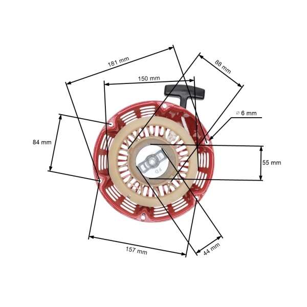 Kompletní startér pro motory Honda GX240 GX270 výkon 8,0 PS - 9,0 PS (OEM 28400ZE2W01ZA 28400ZE2W01ZN 28400-ZE2-W01ZA 28400-ZE2-W01ZB 28400-ZE2-W01ZN)