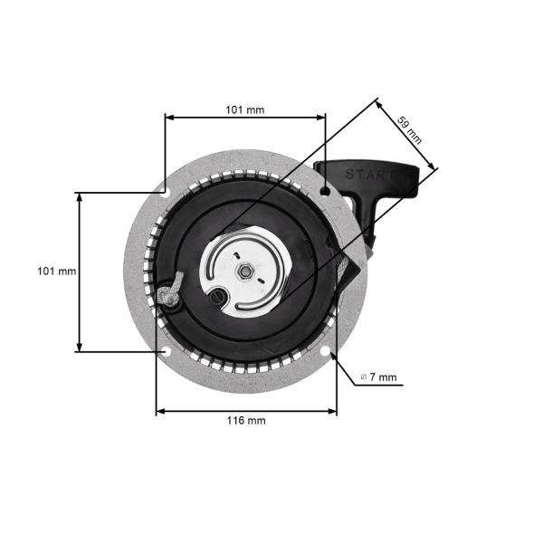 Kompletní startér pro motory Wacker WM80 (OEM 0046098)