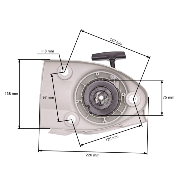 Kompletní startér pro rozbrušovací pily Stihl TS410 TS420 (OEM 42381900300)
