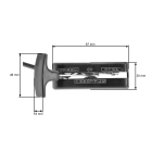 Kompletní univerzální plynové lanko s ocelovým ovladačem pro motorové sekačky rozměr 1800 mm x 1750 mm