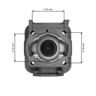 Kompletní válec s pístem 40 mm pro křovinořezy NAC Kraftdele Fieldmann Powermat Victus Faworyt Topsun Flora Harder Demon Matrix Eurotec Schwarzbau Eurocraft KSO Texas s obsahem motoru 43 ccm