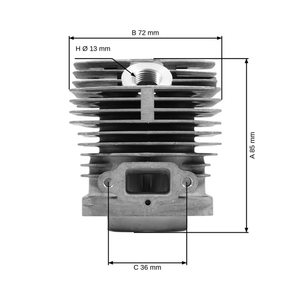 Kompletní válec s pístem pro křovinořezy OLEO-MAC Oleomac Emak Efco 740S 740T 440BP SPARTA 40 TP74 8400 8400IC 8405 CR74 STARK 40 40 mm (OEM 54.120.1797)