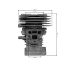 Kompletní válec s pístem pro motorové pily Husqvarna 130 135 Mark II 39 mm (OEM 591465701)