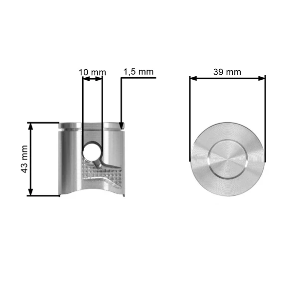 Kompletní válec s pístem pro motorové pily Husqvarna 130 135 Mark II 39 mm (OEM 591465701)