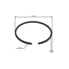 Kompletní válec s pístem pro motorové pily Husqvarna 445 445E 450 450E 450 Rancher Jonsered CS2245 CS2250 S 44 mm (OEM 544119802)