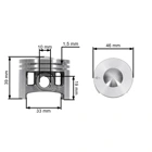 Kompletní válec s pístem pro motorové pily Stihl 028 028AV 028 SUPER 46 mm (OEM 11180201203)