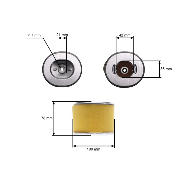 Kompletní vzduchový filtr s krytem pro motory Honda GX240 GX270
