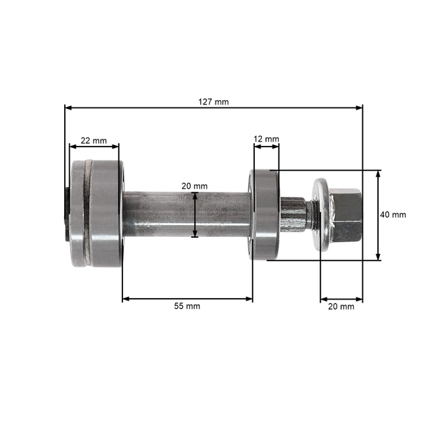 Kompletný hriadeľ mandrely 126,8 mm pre záhradné traktory Husqvarna Craftsman Poulan (OEM 532137553 137553)