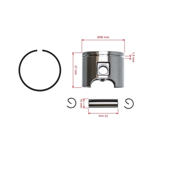 Kompletný piest pre motorové píly Husqvarna 55 55 Rancher 46 mm (OEM 503169171)