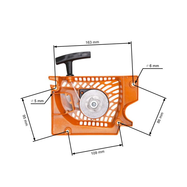 Kompletný štartér pre Čínske motorové píly a píly z hobbymarketov s obsahom motora 45 ccm - 58 ccm