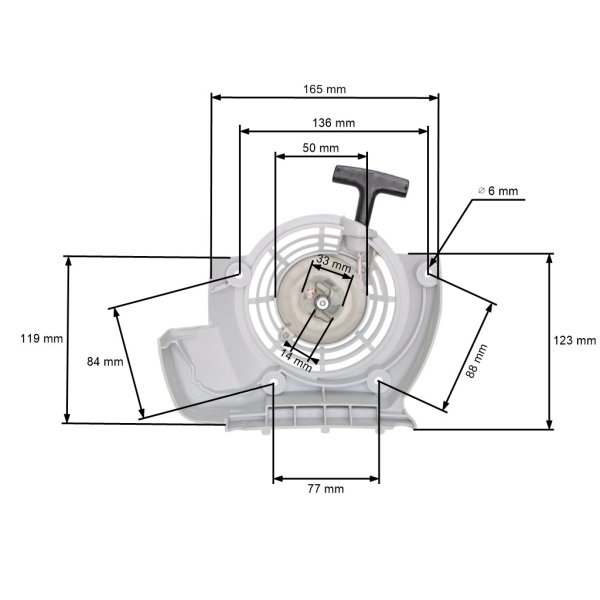 Kompletný štartér pre krovinorezy Stihl FS120 BT120C FS200 FS250 HT250 FS300 FS350 FR480 (OEM 41340802101)
