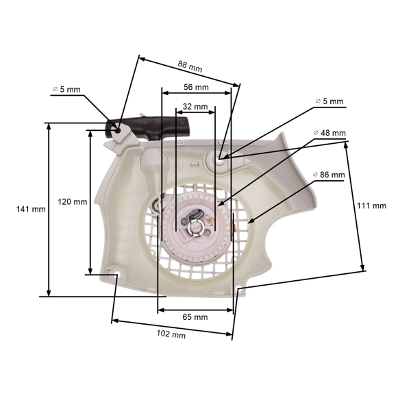 Kompletný štartér pre motorové píly Stihl MS171 MS181 MS211 (OEM 11390802102)