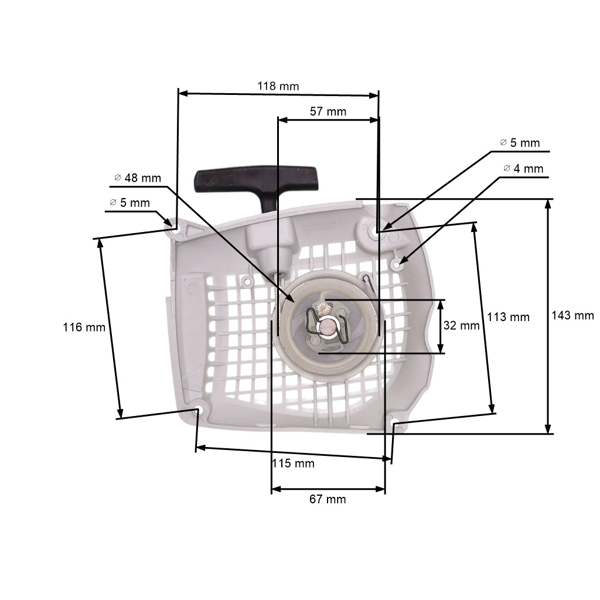 Kompletný štartér pre motorové píly Stihl MS231 MS251 (OEM 11430802103 11430802107)