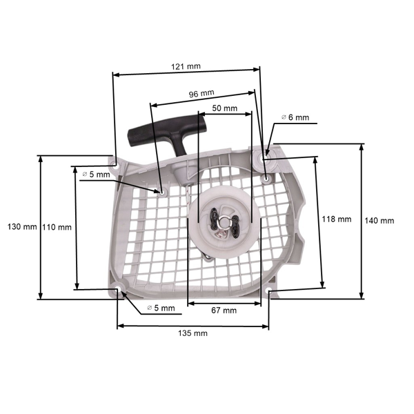 Kompletný štartér pre motorové píly Stihl MS271 MS271 C MS291 MS291 C (OEM 11410802101)