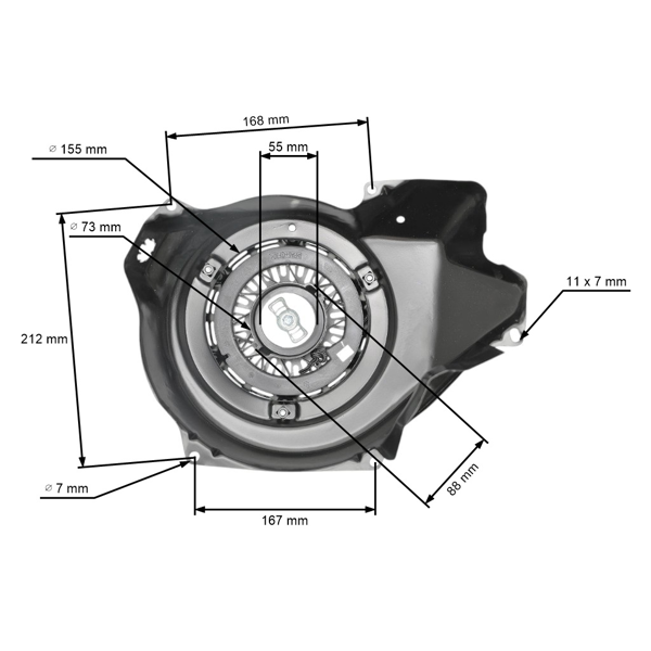 Kompletný štartér pre motory Zongshen GB270 originálny diel (100055121)