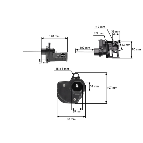 Kompletný vzduchový filter s krytom pre motory Honda GX340 GX390