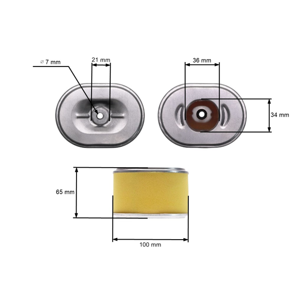 Kryt vzduchového filtru pro vodní čerpadla s motory Honda GX120 GX140 GX160 GX200 výkon 5,5 PS - 6,5 PS