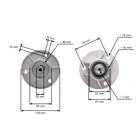 Mandrela žacího nože levá strana s pravým závitem pro zahradní traktory Stiga Honda Castel Garden (OEM 328807202/0 82207202/0 1136-0481-01)