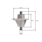 Mandrela žacího nože pro zahradní traktory Alpina Castel Garden Stiga Mountfield (OEM 382207204/1 382207204/0 382207206/0)