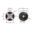 Mandrela žacího nože pro zahradní traktory Black Line Bolens Cub Cadet Efco Fleurelle Gutbrod MTD (OEM 618-0659 918-0659A 618-0624 918-0624 918-0624A)