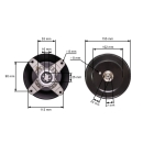 Mandrela žacího nože pro zahradní traktory Cub Cadet MTD Toro (OEM 618-04456 618-04456A 618-04461 918-04456A 918-04456B 918-04461 918-04461A 112-0460)