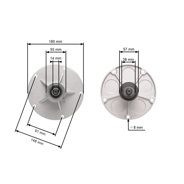 Mandrela žacího nože pro zahradní traktory MTD Murray (OEM 1001200 1001200MA 1001709MA 1001046)