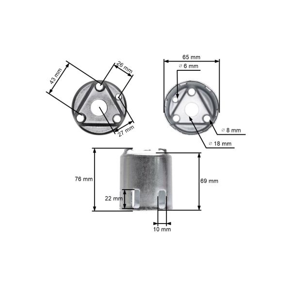 Miska startéru pro motory Honda GX340 GX390 výkon 11,0 PS - 13,0 PS (OEM 28451ZE3W01 28450-ZE3-W11 28451-ZE3-W01)