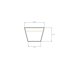 Mitsuboshi klínový řemen pohonu nožů Castelgarden F72 13 mm x 1250 mm x 1300 mm (35061423/0, 135061423/0, 35061424/0, 135061424/0)