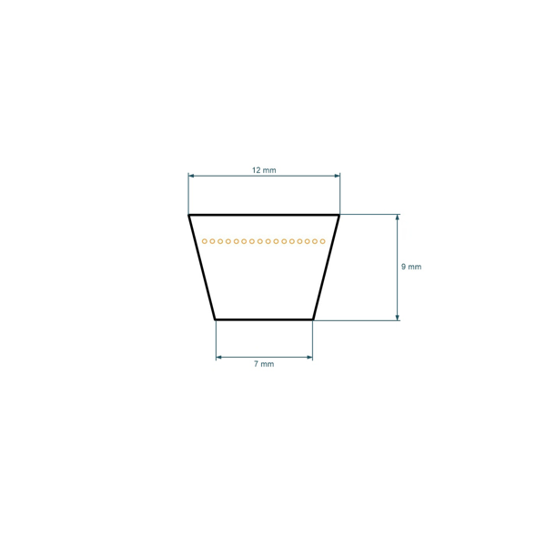 Mitsuboshi klínový řemen pohonu nožů Castelgarden F72 13 mm x 1250 mm x 1300 mm (35061423/0, 135061423/0, 35061424/0, 135061424/0)
