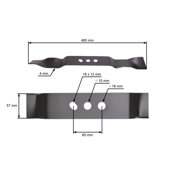 Mulčovací nôž 48 cm (19") pre motorové kosačky NAC