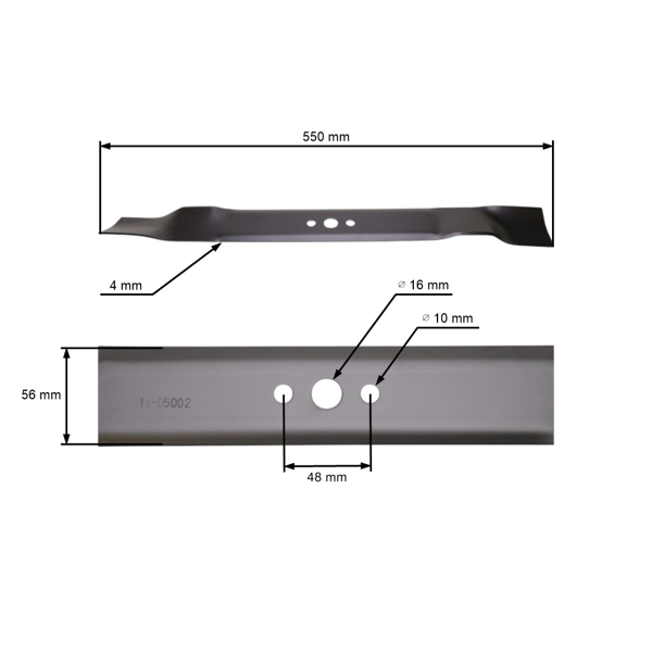Mulčovací nôž 55 cm (22") pre kosačky Husqvarna Partner McCulloch Poulan (OEM 532141114 532157101)