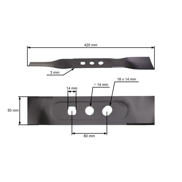 Mulčovací nůž 42 cm (17") pro motorové sekačky Vega