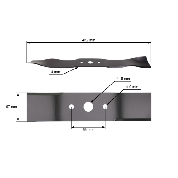 Mulčovací nůž 46,2 cm (18") pro motorové sekačky Honda Stiga Castel Garden Viking (OEM 81004346/0 81004346/1 1111912101 61257020110)