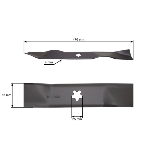 Mulčovací nůž 47 cm (19") boční výhoz pro zahradní traktory Husqvarna Poulan Jonsered (OEM 532140101)