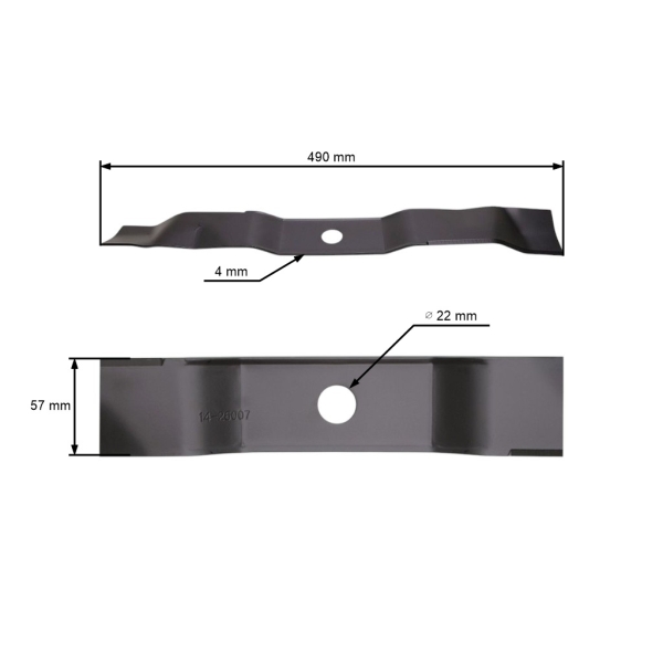 Mulčovací nůž 49 cm (19") pro zahradní traktory Murray (OEM 095104E701MA 095104E701 95104E701 095104E701WMA)