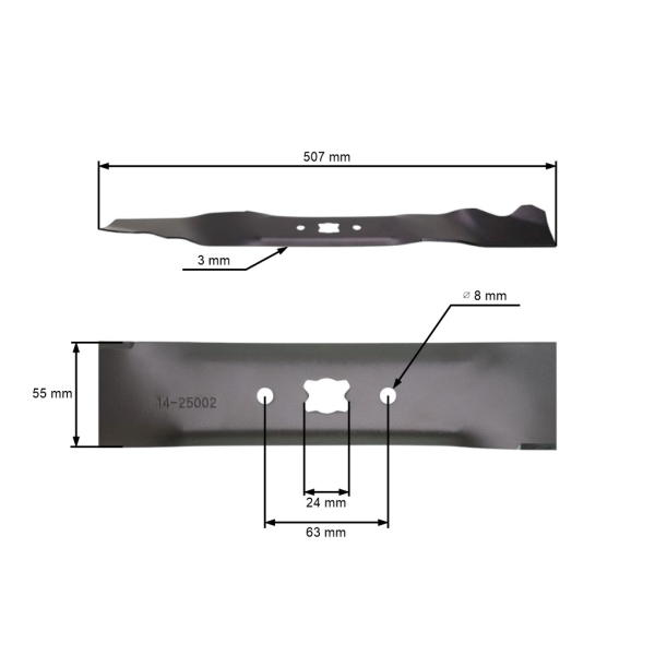 Mulčovací nůž 50,7 cm (20") pro motorové sekačky Bolens Gutbrod Yardman MTD YardMachines TroyBilt Cub Cadet (OEM 742-0740 942-0740)
