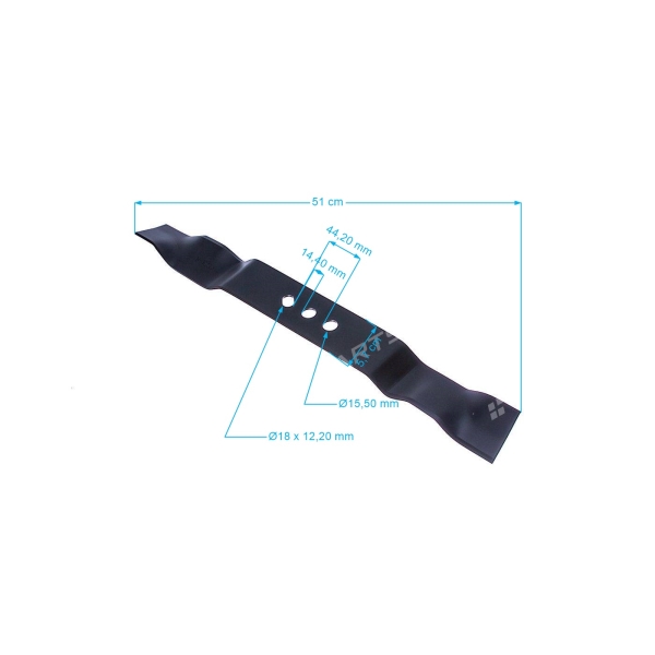 Mulčovací nůž 51 cm (20") pro Čínské motorové sekačky a sekačky z hobbymarketů NAC Cedrus (OEM S510-080S)