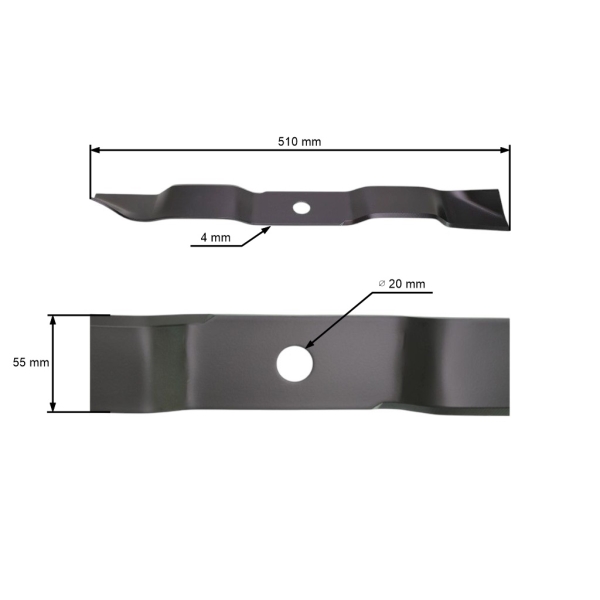 Mulčovací nůž 51 cm (20") pro motorové sekačky AL-KO Alko (OEM 118 995 440126 462705 479143)