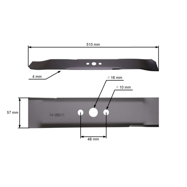 Mulčovací nůž 51 cm (20") pro motorové sekačky Husqvarna Partner McCulloch Poulan Jonsered (OEM 532145106 531006061 531006063 532129277)