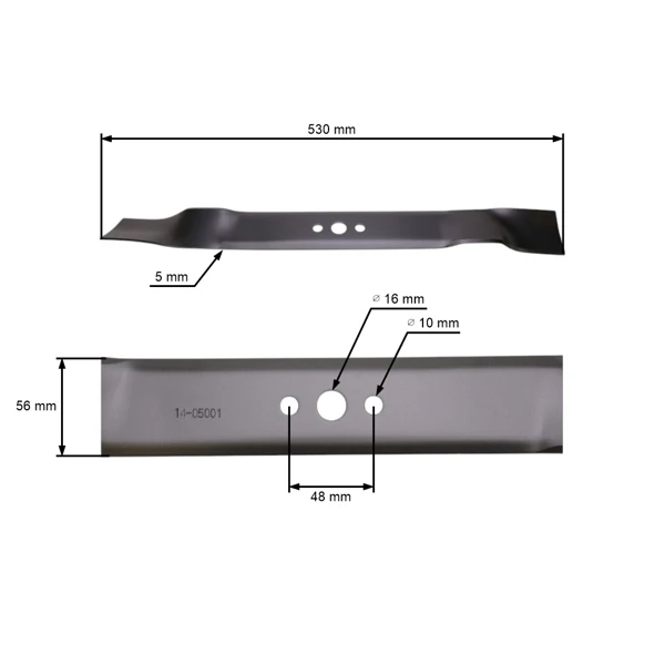 Mulčovací nůž 53 cm (21") pro motorové sekačky Husqvarna Partner McCulloch Poulan (OEM 532159267 531008020 532165833 532406712)