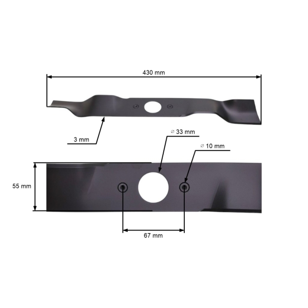 Můlčovací nůž pro motorové sekačky Hecht 543SW 543SWE 43 cm (26300357401)