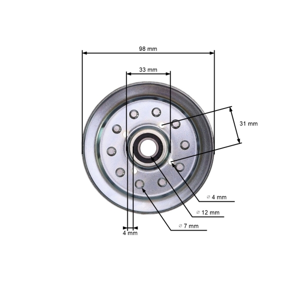 Napínacia kladka klinového remeňa pre záhradné traktory AL-KO Alko Stihl Viking Brill Marina Masport (OEM 6170 760 1291 464454 464459 514106 464099)