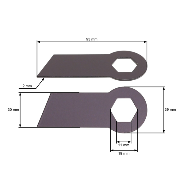 Nôž 9,3 cm (4") 18 ks pre vertikutátory Castorama Hecht 5654