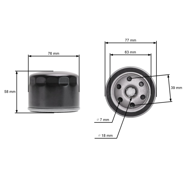 Olejový filtr pro motory a značky Briggs & Stratton Vanguard Tecumseh Kohler Kawasaki Wacker John Deere Ariens Husqvarna AL-KO Alko MTD (OEM 492932 696854)