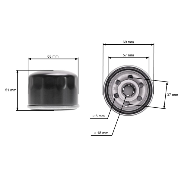 Olejový filtr pro motory Zongshen XP380 XP420 XP620 MTD Thorx OHV Loncin (OEM 100004088-0001 751-11501)